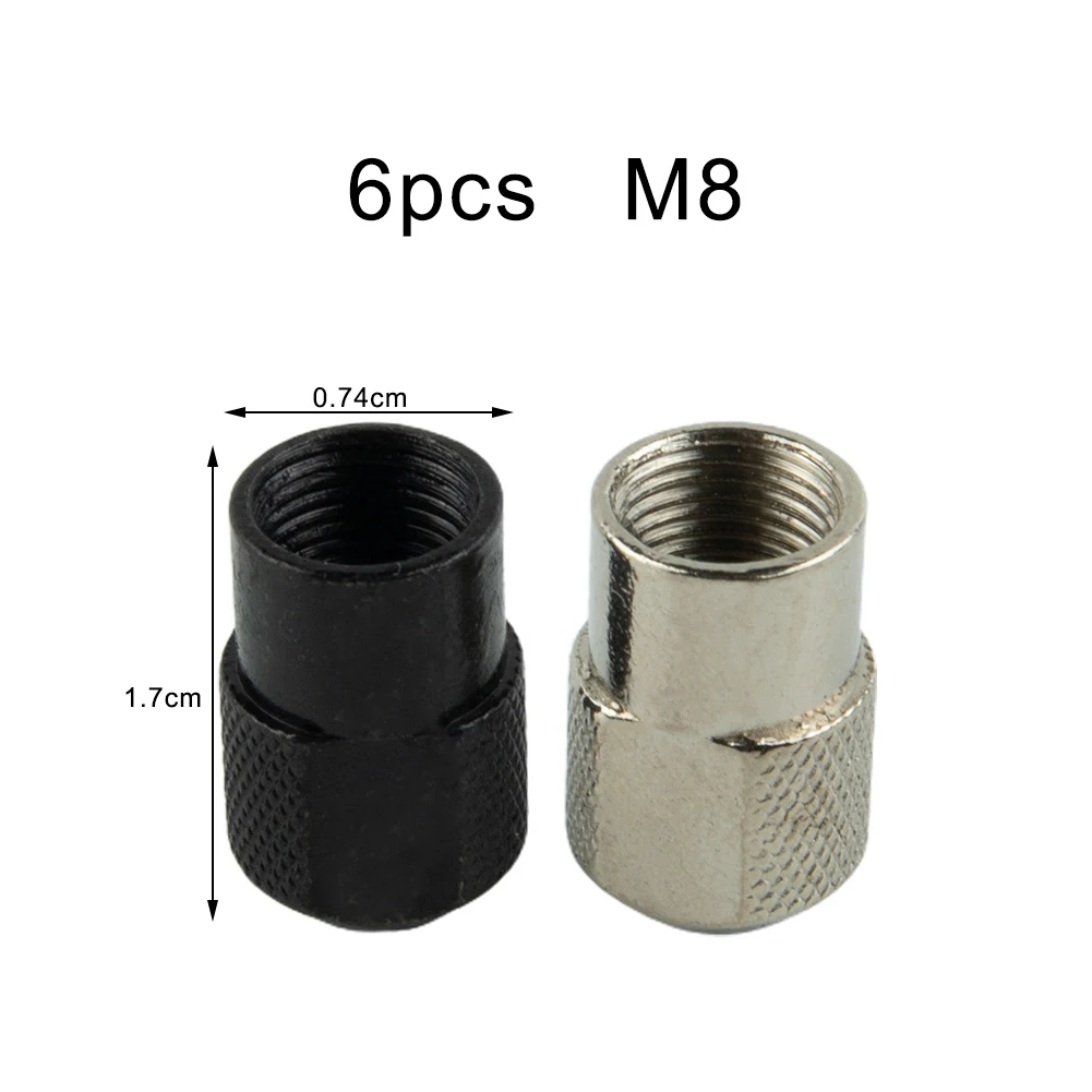 For Rotary Tools Chuck Nut Replacement 6PCS Kit Electric Grinder Accessories M8 * 0.75mm Brand New High Quality