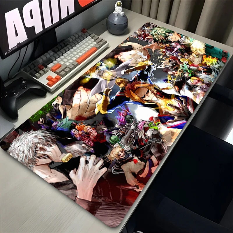 Mouse Pad Anime My Hero Academia Keyboard Mousepad Large XXL Computer Gaming Accessories Desk Mat Rubber Anti-slip Soft Playmat