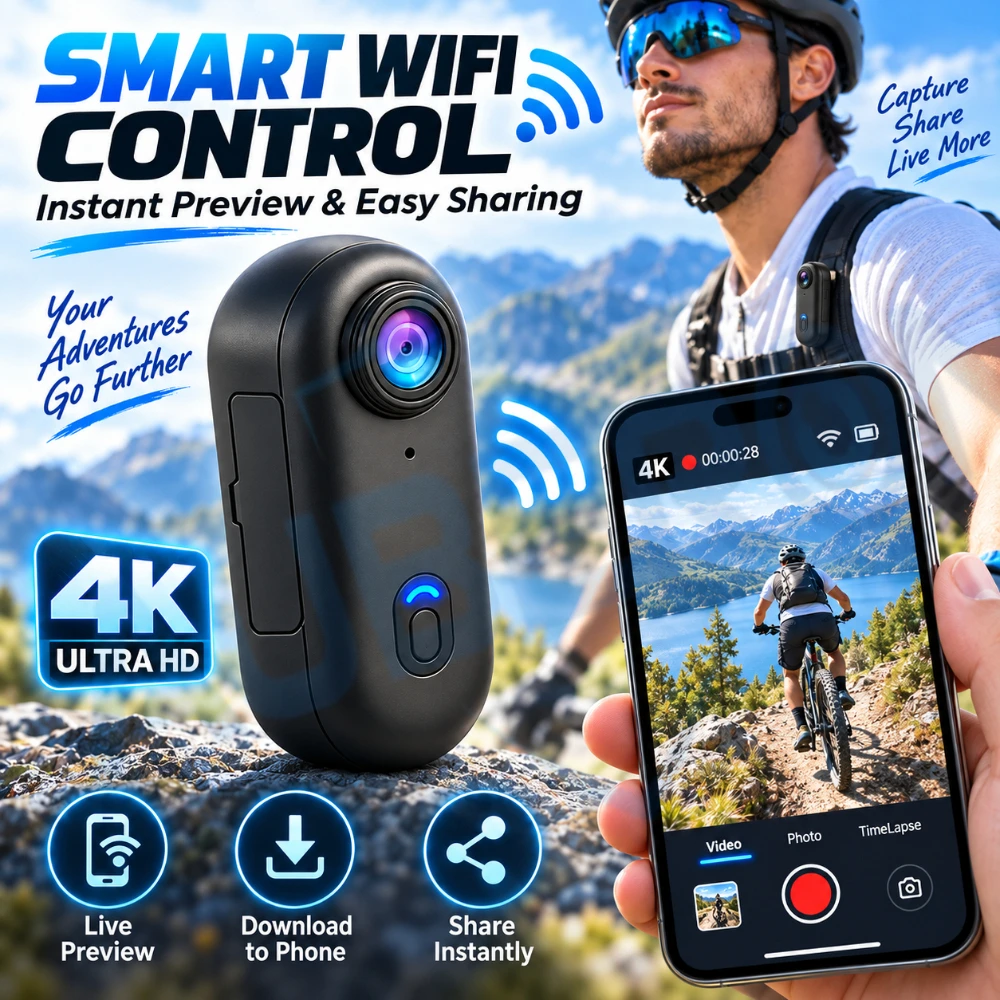 Câmera de Ação 4K WiFi Mini Ma - Helmet Camera 4K Wifi avaliação e preço