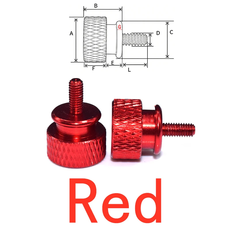 M3 M4 6#(M3.5) Step Shoulder Knurled Thumb Screws, 6061 Aluminum Convex Thick Adjustment Screws for PC Case Modification HHX