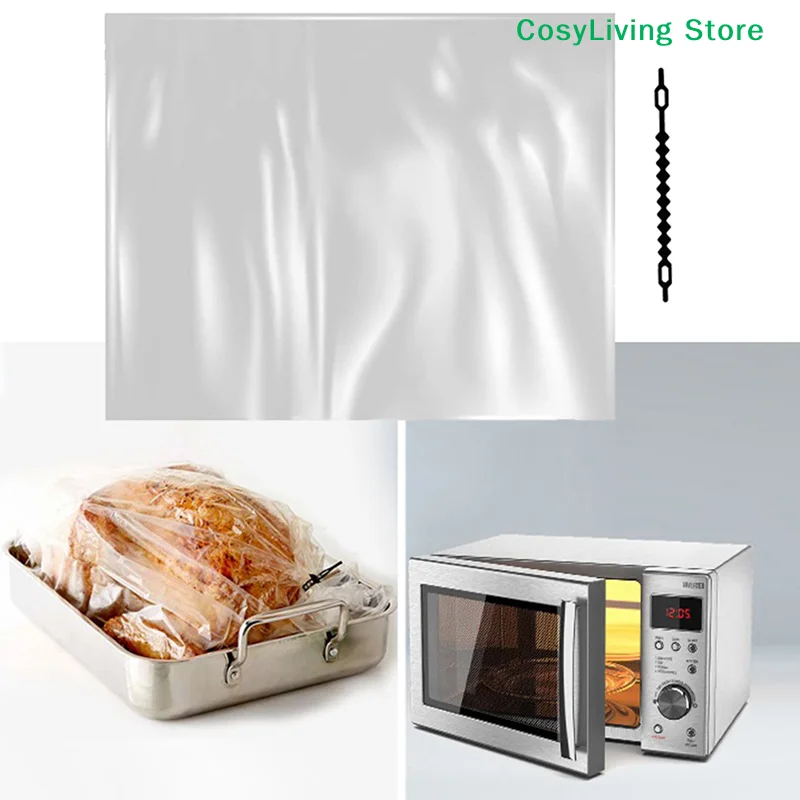 10/20 pçs saco de peru forno assar sacos manga cozimento fogão lento saco de cozimento de peru crock pot forros para cozinhar