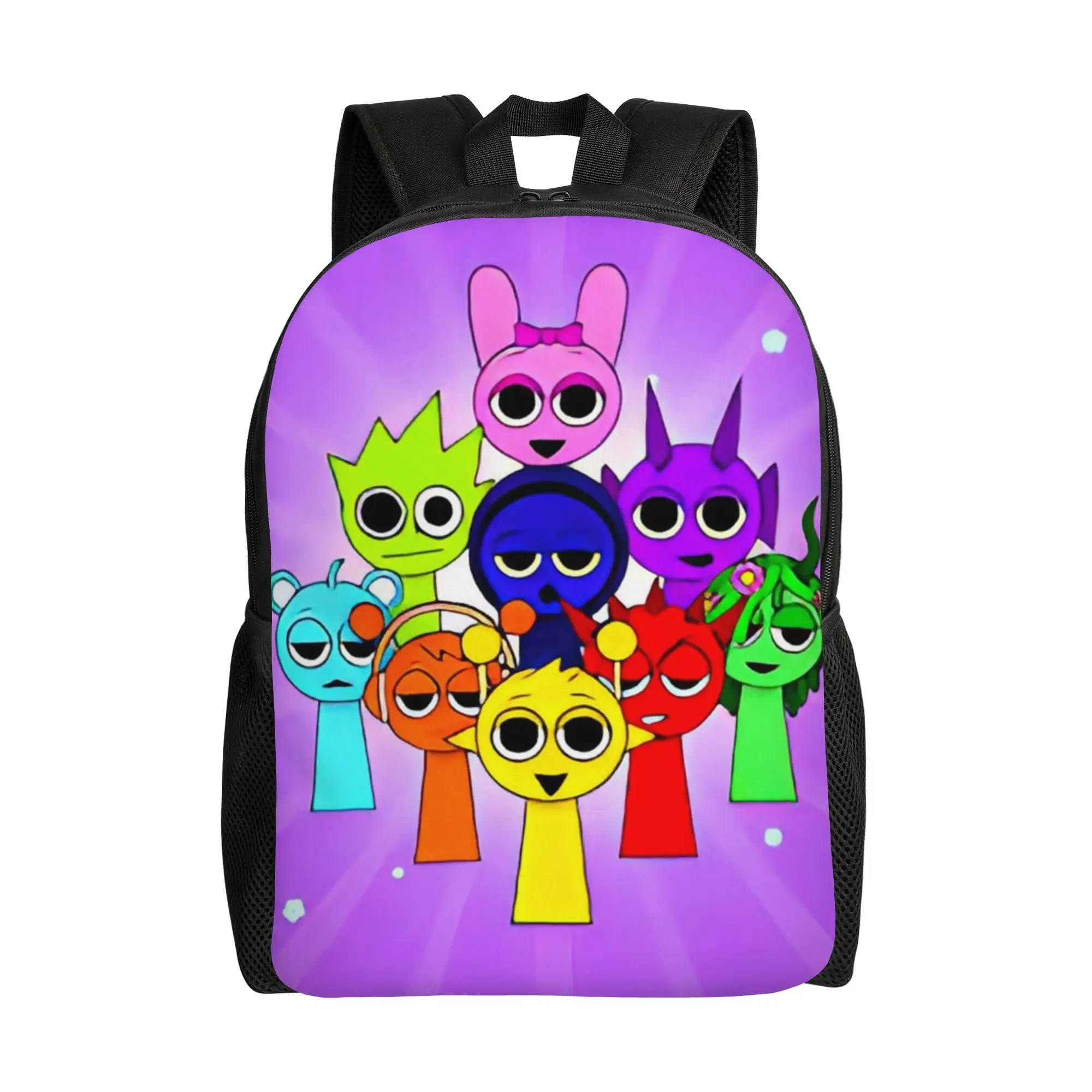 

Рюкзак Sprunki Horror Spranky классический, спортивный, для студентов, для работы, городской, для мужчин и женщин, для ноутбука, из холщовой ткани