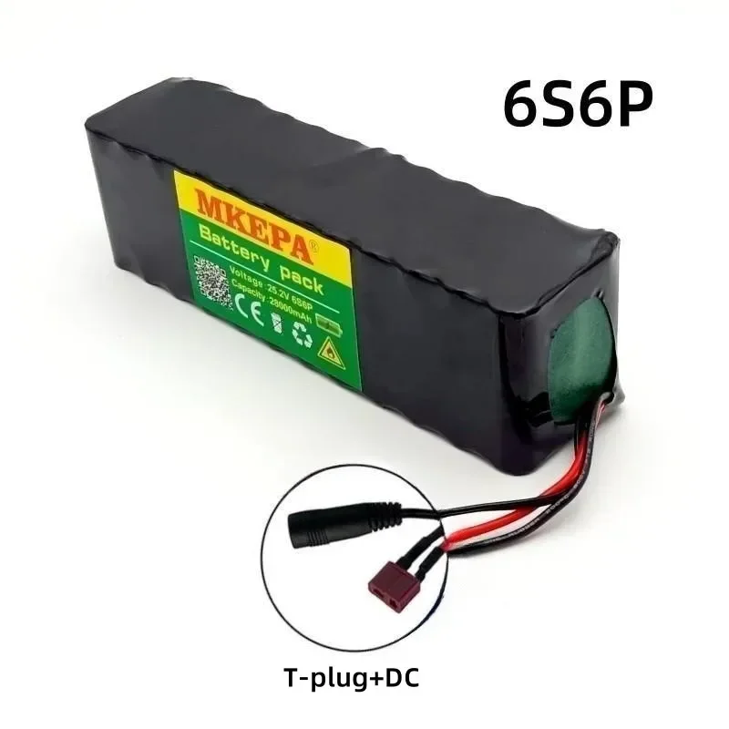 MKEPA 6S6P 25.2V 28000mAh 18650 lithium battery pack batteries for with 40ABMS