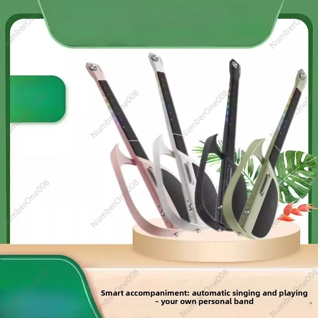 No Strings Smart Electronic Guitar with Auto Play, Beginner All-in-One Practice Instrument with Built-in Chords