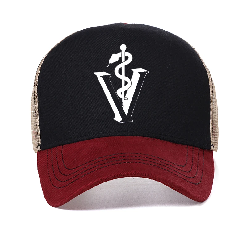

Funny Veterinarian Creative Baseball cap Veterinarian Cartoon printing hat outdoor Leisure Unisex summer cool mesh trucker hat