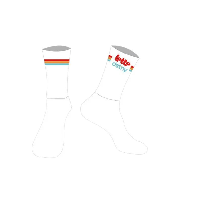 LASER CUT ONE PAIR 2023 SOUDAL QUICK STEP Lotto Dstny TEAM Cycling Socks Antislip Bike Racing MITI Breathable FOR Men and Women