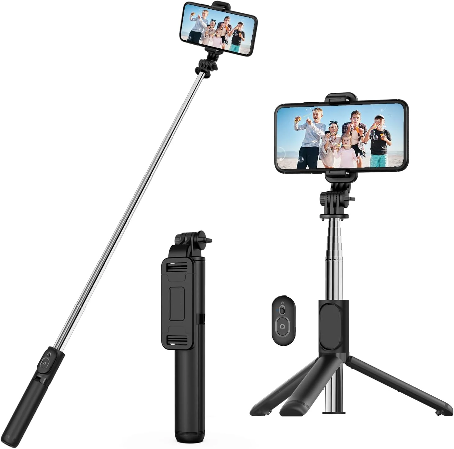 

Selfieshow Q01 Tripod Selfie Stick Monopod Bluetooth Wireless Stand Tripe Stabilizer for Mobile Huawei Xiaomi IPhone Cell Phone