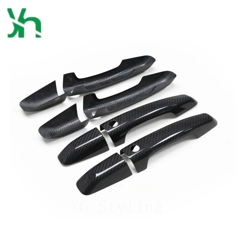 لاند روفر 2017 + غطاء مقبض الباب من ألياف الكربون الجافة الحقيقية ملحقات الكسوة الخارجية #3