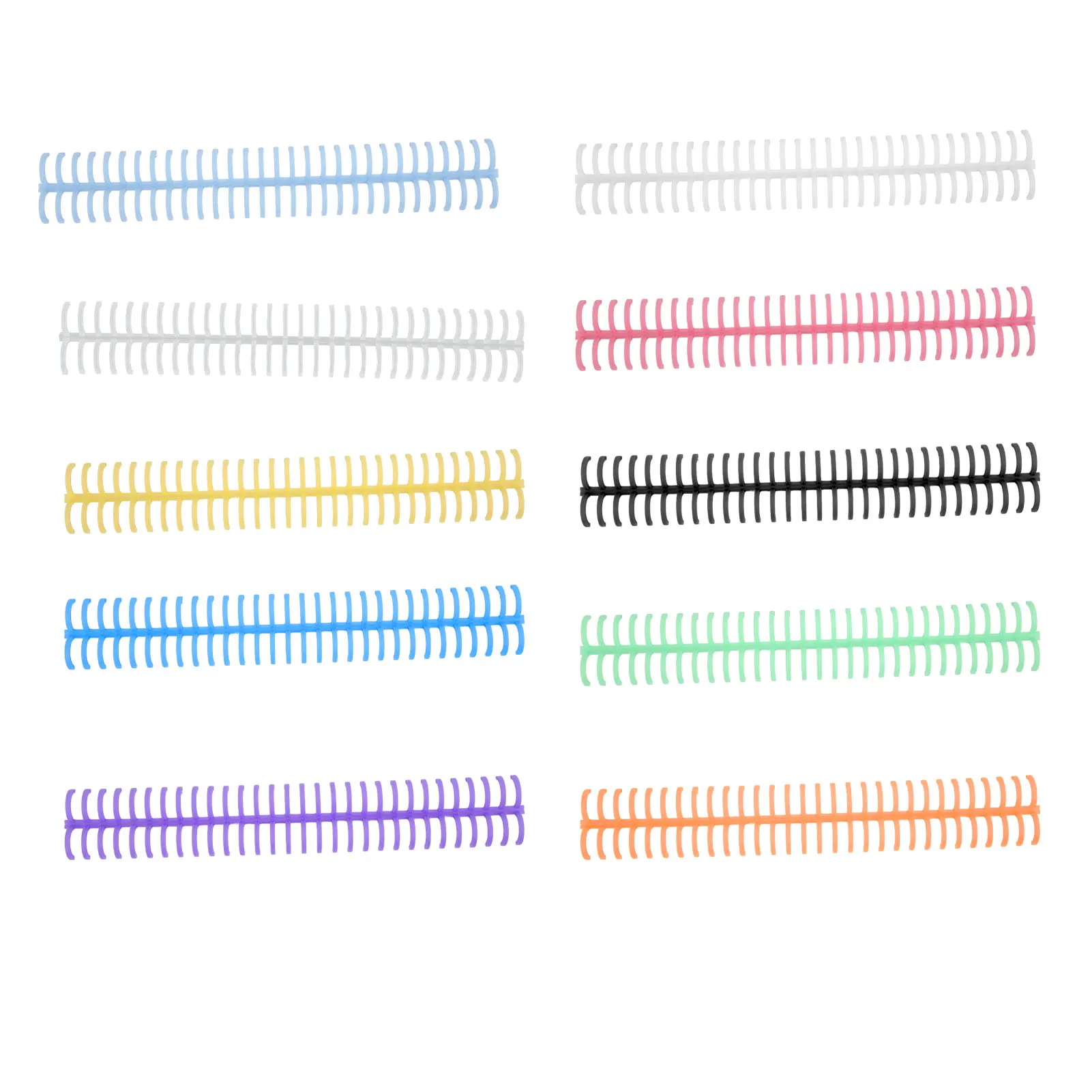 

10PCS Spiral Binding Coil 130 Sheet Capacity Spine Comb 30 Holes 16mm Diameter Set Kit Spiral Binding Coil