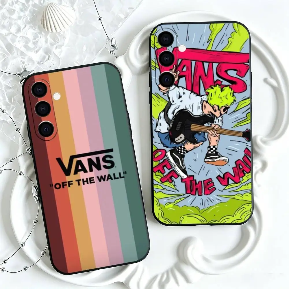 Fashion Vanss-es logo Phone Case For Samsung Galaxy A73,A72,A71,A70,A53,A52,A51,Soft Silicone Black Cover