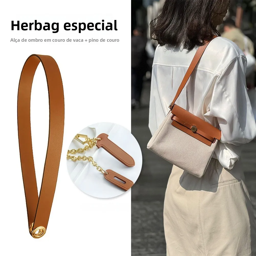 herbag-3-レザー-ショルダーストラップ交換用クロスボディバッグチェーン-インナー装飾クリップ-モディンアクセサリー-ハンドバッグ用