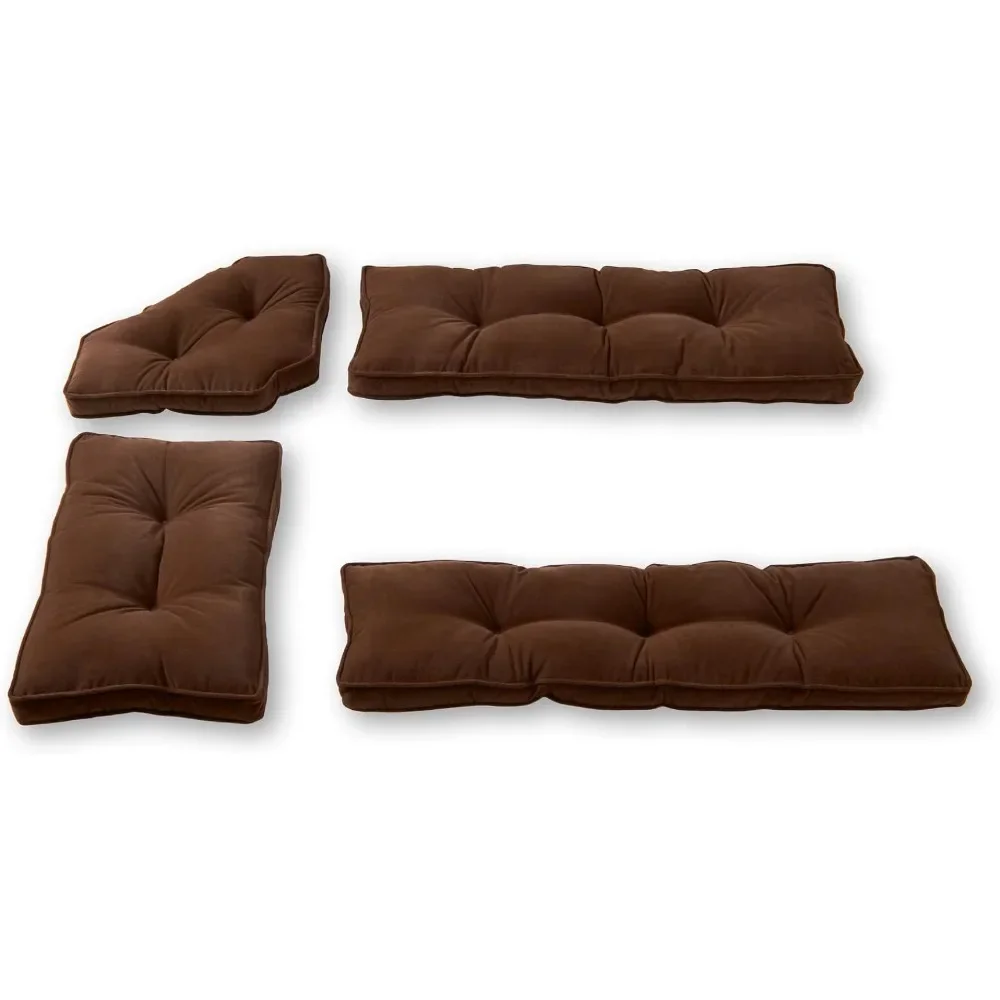 

Hyatt Kitchen Nook Cushion Set Cute Pillow for Pregnant Women Mocha 4 Piece Assortment Onahole Goose Hug Home and Decoration