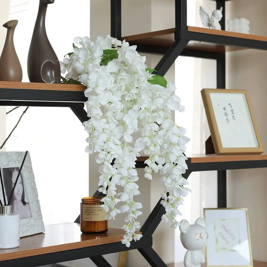 

Artificial Flowers Rattan Home Room Table Wedding Festive Decor Outdoor Garden Wall Courtyard Garland Pretty Gifts Box Ornaments