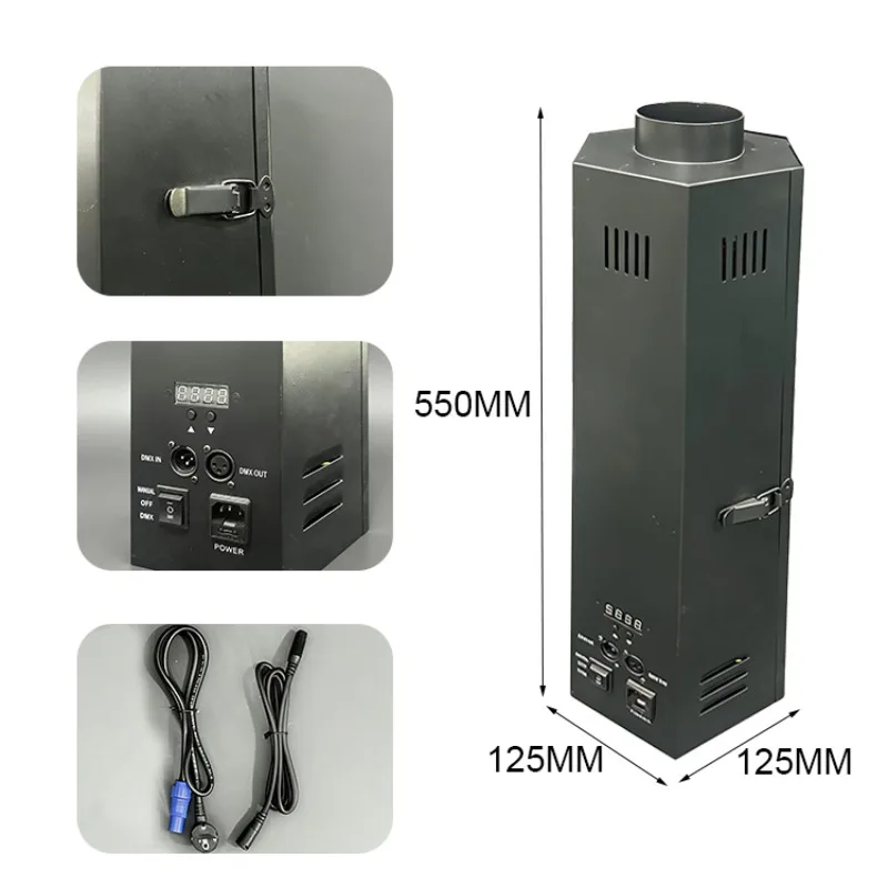 DMX512 5 Channel 300W Hexagonal Flame Machine 3M Fire Column hight Professional Stage Atmosphere Equipment for Club & Party