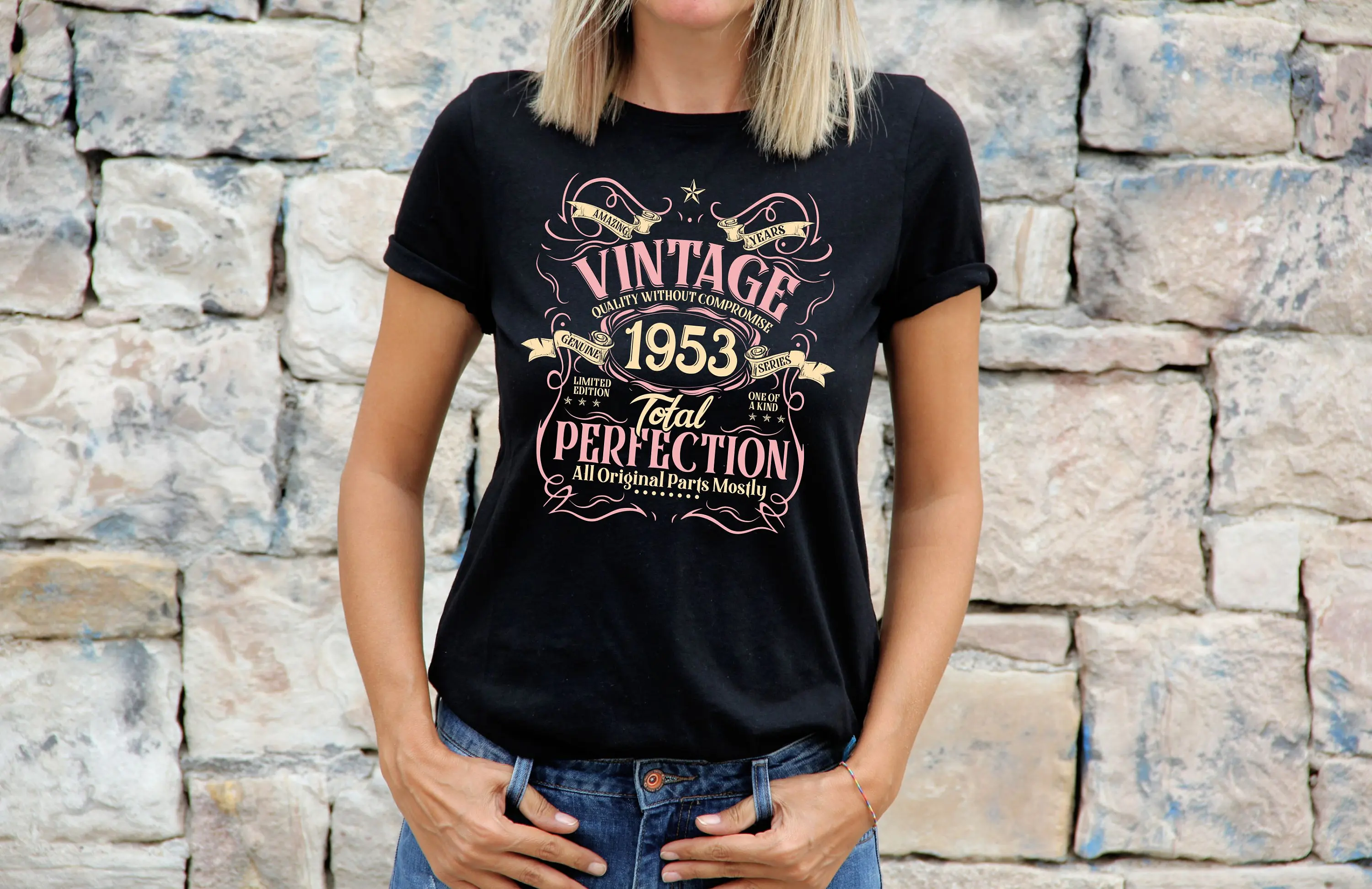 Womens 71St Birthday S T Shirt Top Presents Limited Edition 70 Years Old 1953 Total Perfection