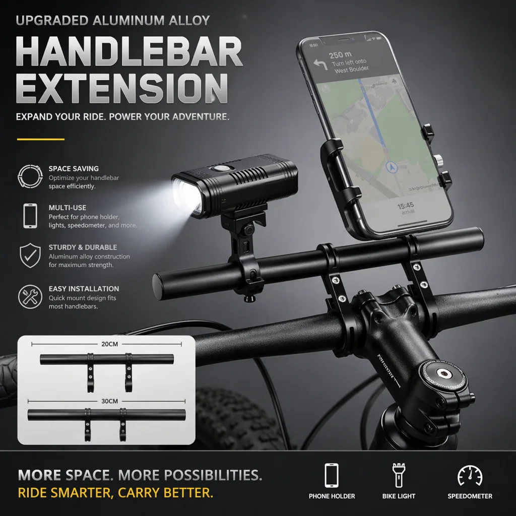 10/20/30cm Bike Handlebar Extension Bracket Road Mountain Bike Frame Adjustable Extensions for Riding Comfort and Control