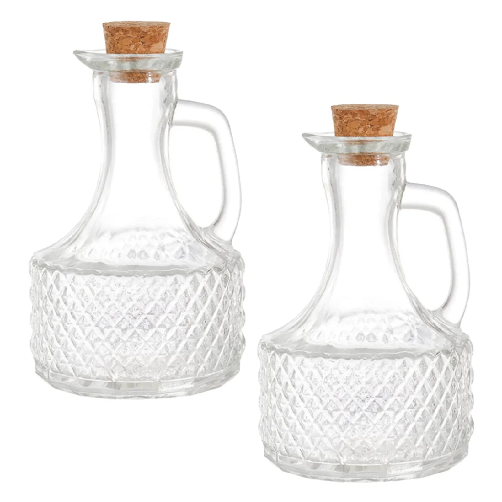 

2Pcs Leakproof Glass Oil Bottle with Spout Soy Sauce Dispenser Olive Oil Container Vinegar Bottle Kitchen Seasoning Jar