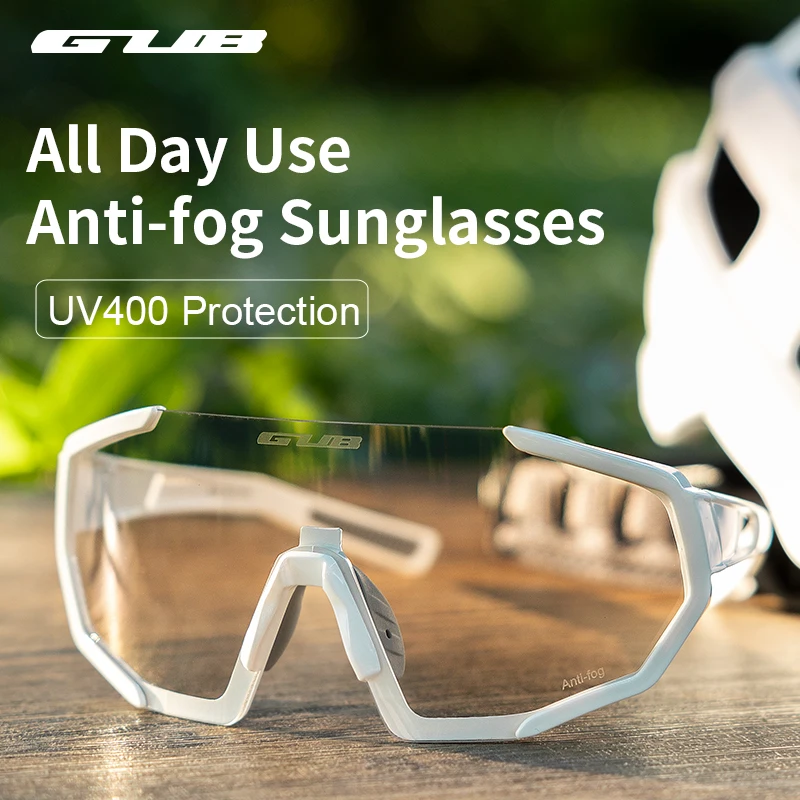

GUB Photochromic Cycling Sunglasses UV400 Anti-Fog Windproof Polarized Outdoor Sports Bike Glasses Protection Women Men Fishing