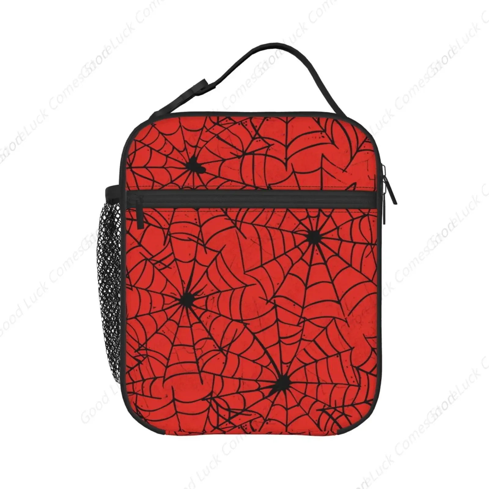Spider Webs Red Lunch Box - Insulated Lunch Bags for Boys/Girls/Women/Men Detachable Handle Lunchbox Meal Tote Bag