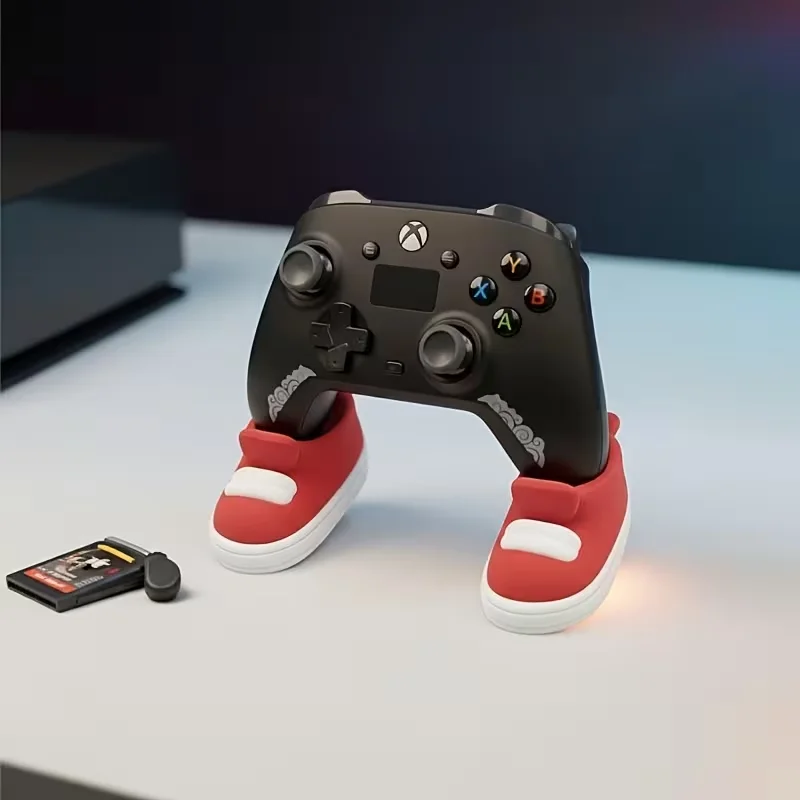 Colorful shoes-shaped game controller stand - compatible with PS4, PS5, and Xbox controllers