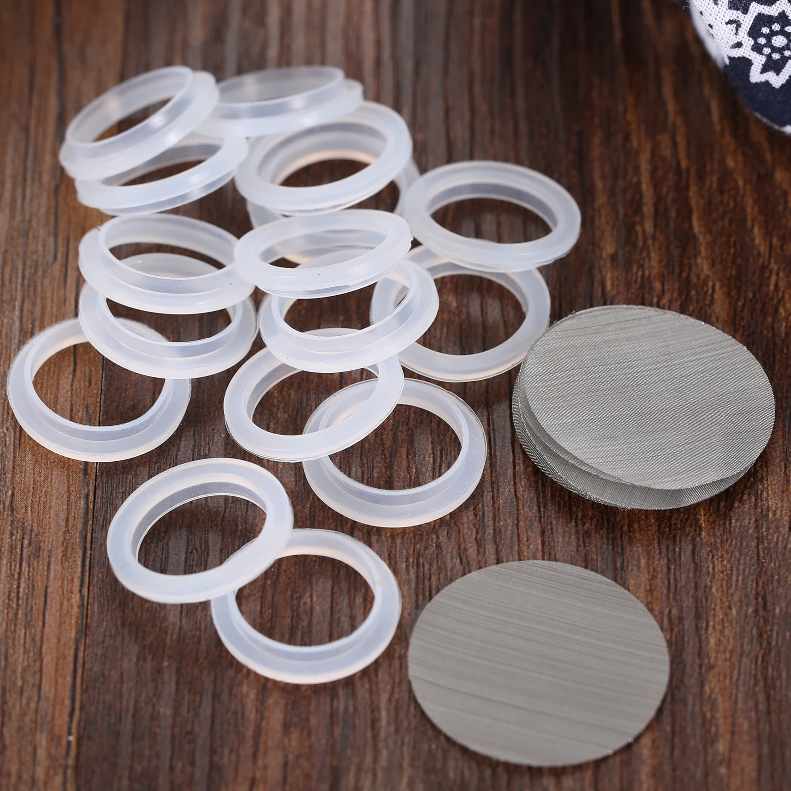 23pcs/kit Stainless Steel Coffee Filter Mesh Silicone Gaskets Sealing O-Ring Fit for Nespresso Refillable Coffee Capsule Set