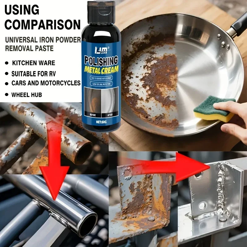 Wielofunkcyjny środek do polerowania metalu, szybko przywraca powierzchnię produktów chromowanych do użytku domowego, odpowiedni do kamperów, samochodów, motocykli.