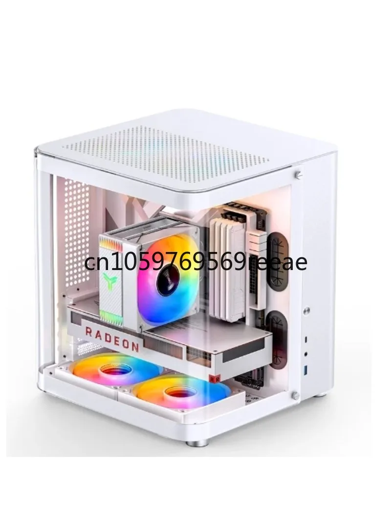 New JONS-BO  TK 1 2.0  WHITE Back Intasll Computer Case  for Gaming Case PC  Perspective Case