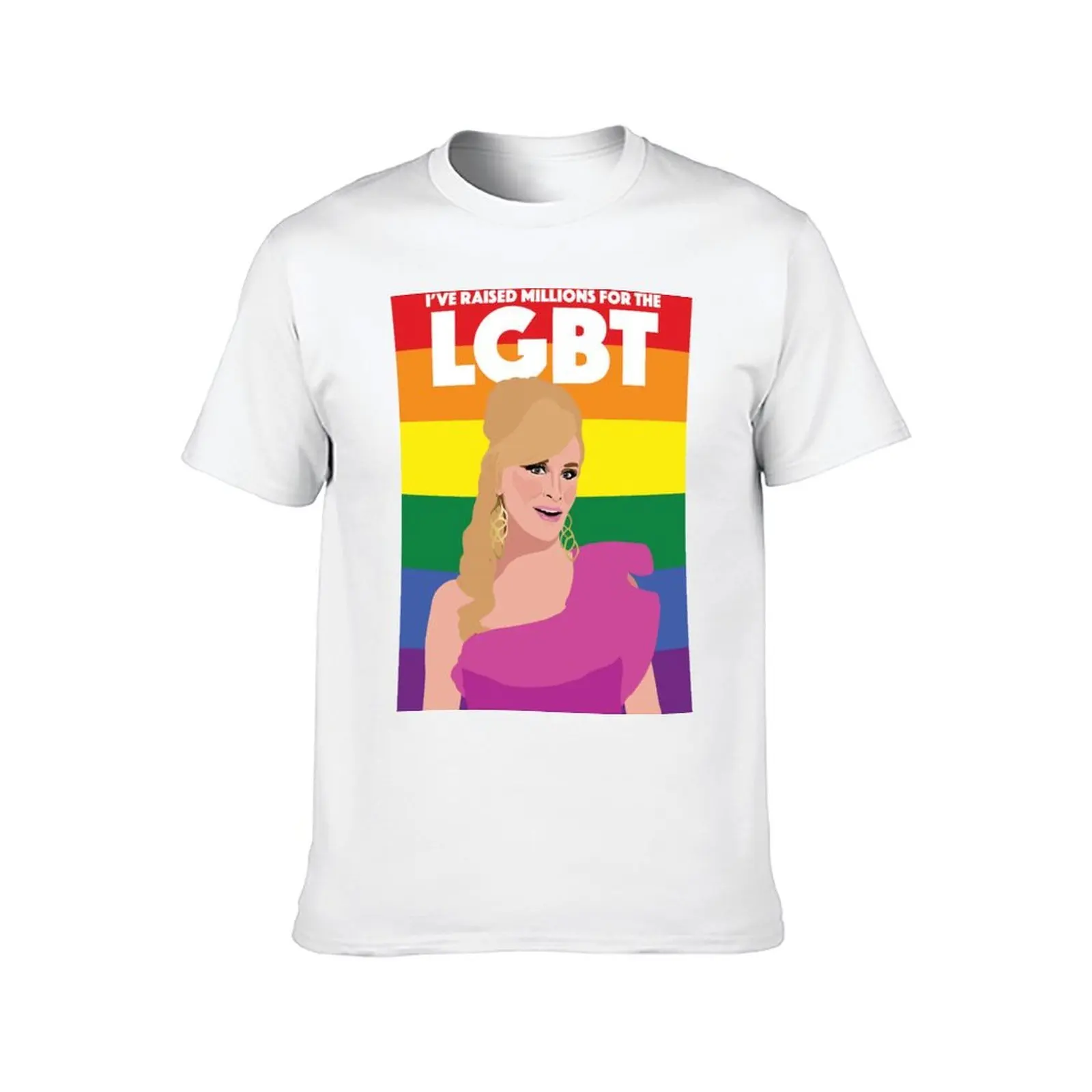 سونجا مورغان | لقد أرتفع المليون لـ LGBT | روني (ربات البيوت الحقيقية في نيويورك) تي شيرت تي شيرت رجل قطن تي شيرت