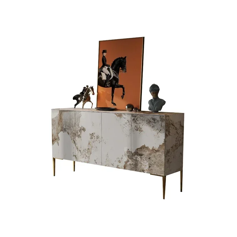 

Hot SalesItalian Rock Slab Entrance Light Luxury Home Side Cabinet