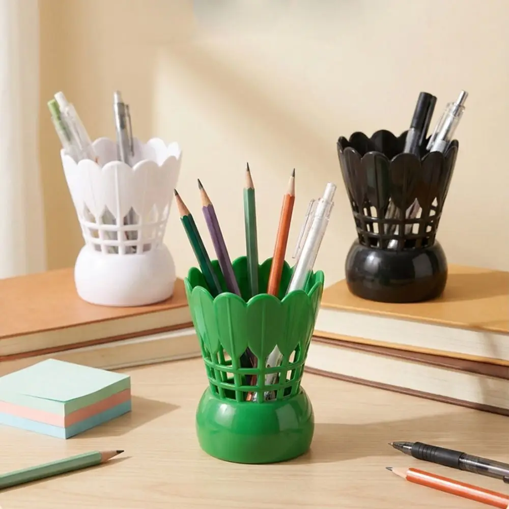 Multifunctional Badminton Pen Holder Creative Stable Round Base Shuttlecock Pen Cup Shuttlecock Shape Stationery Storage Box