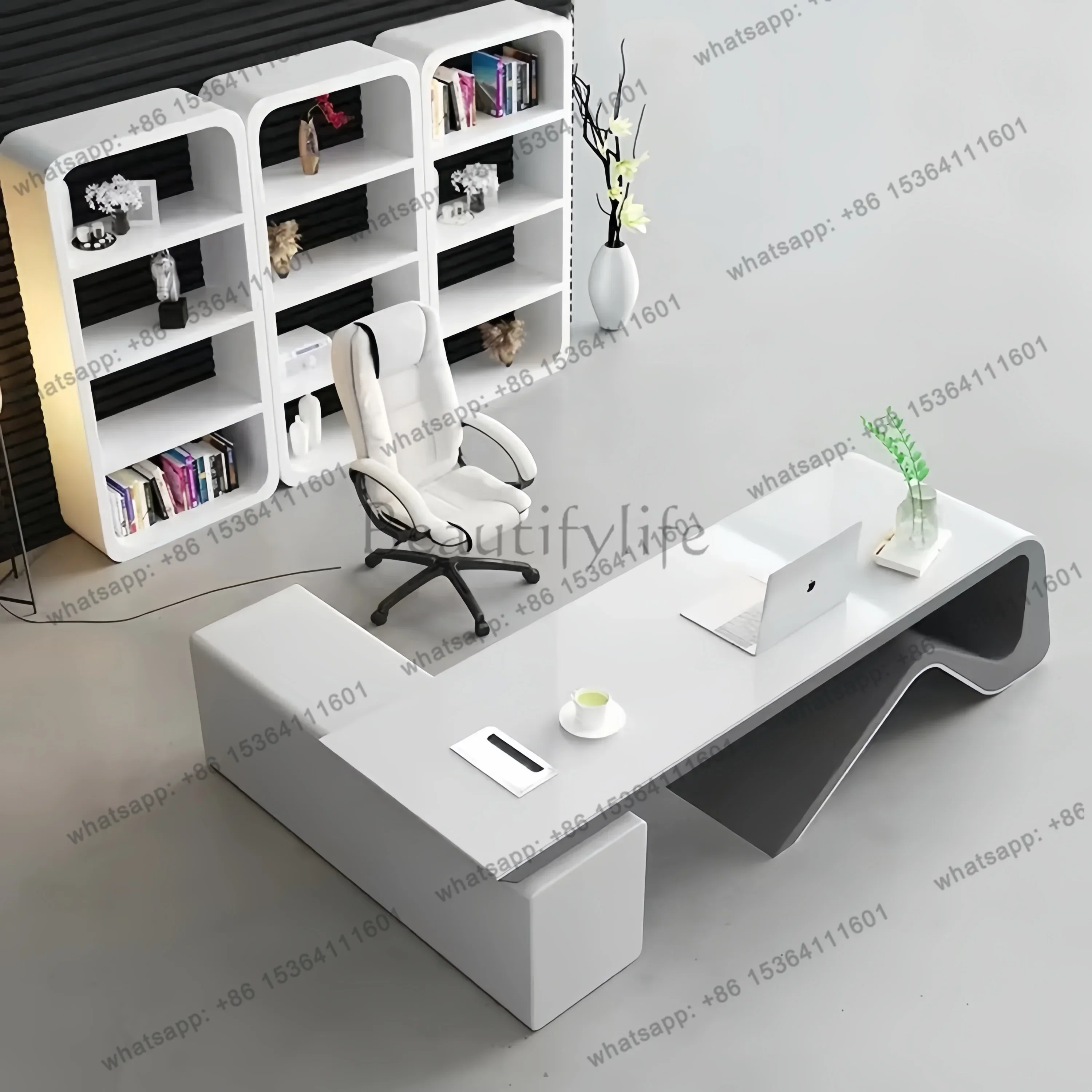LD High Quality Corner Office Desk Creativity Drawers Designer Unique Computer Desks High End Luxury Escritorio Office