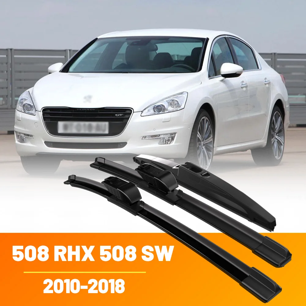 مجموعة شفرات الممسحة الأمامية والخلفية لسيارة بيجو 508 SW MK1 2010 - 2018 فرش نافذة الزجاج الأمامي 26 "+ 26" + 12" #1