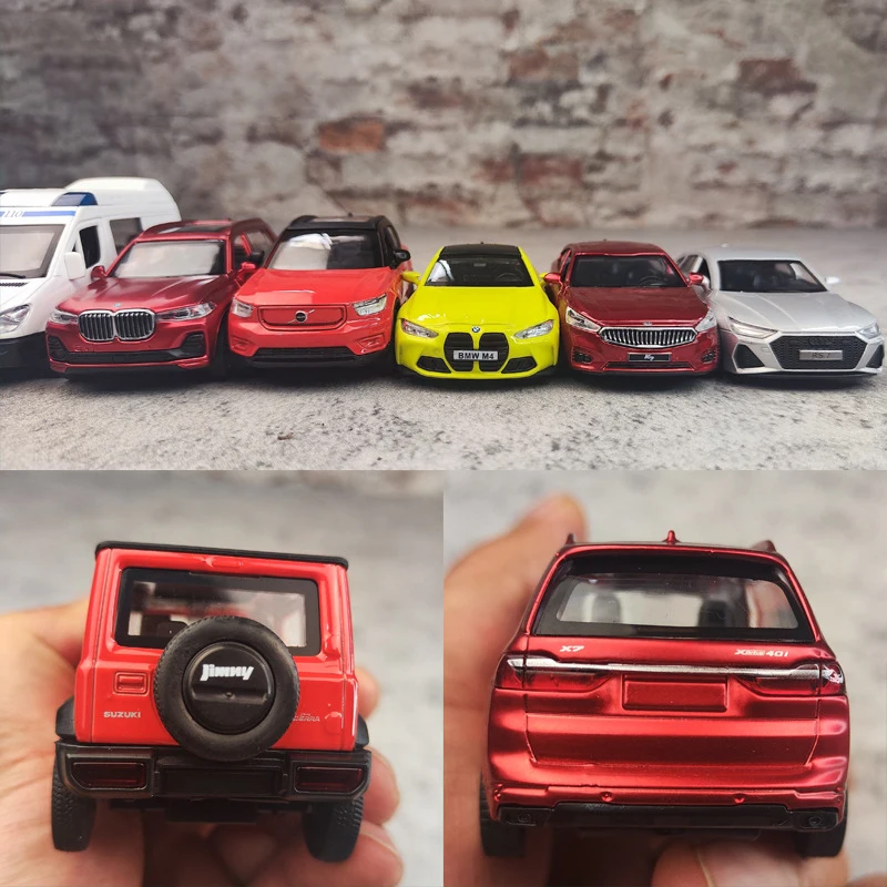 1:43 BMW M4 X5 BMW X7 AUDI RS7 Suzuki Jimny Volvo XC40 SUV Mercedes-Benz Sprinter KIA K7 Alloy Toy Car For Kid Gifts Collection