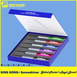 【MECHANIC】 6 in 1 KING KONG+ Plus Screwdriver High Hardness Cross Y-Shaped Torx Heads Repair Tools For Phone Repair