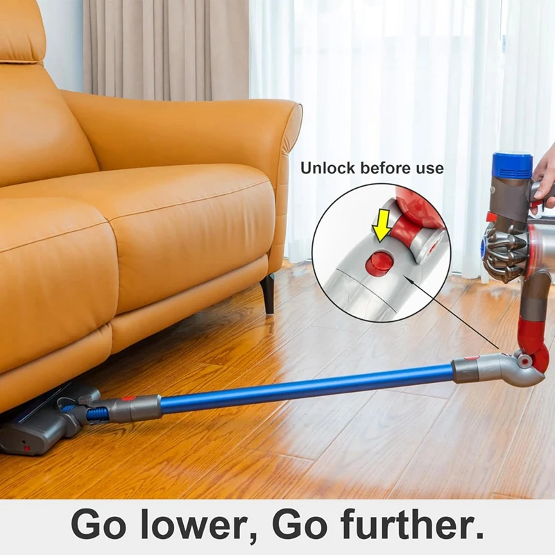 Adaptador de bajo alcance para aspiradoras Dyson V7 V8 V10 V11 V15, accesorio de vacío de liberación rápida para limpieza baja de muebles