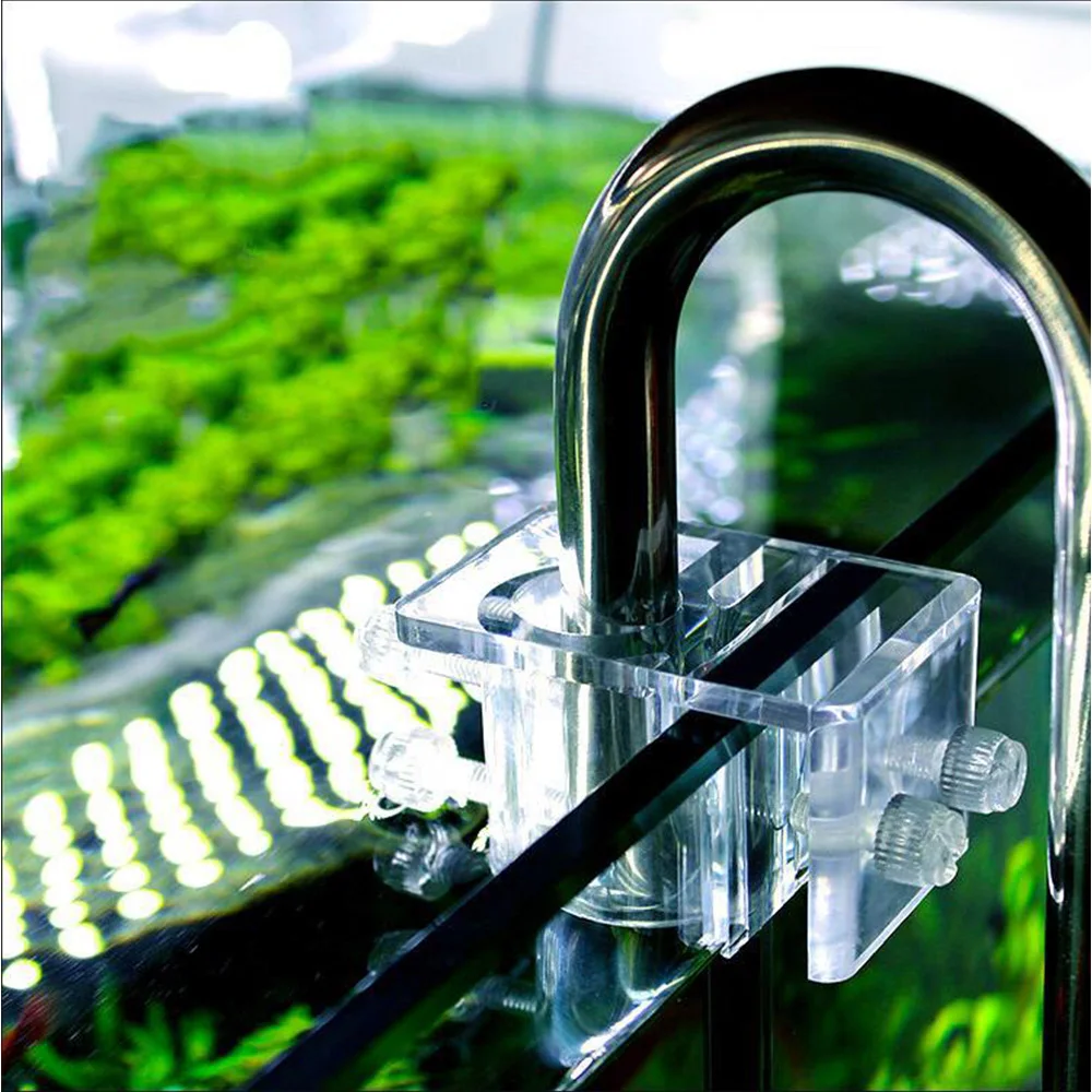Aquarium-Acryl-Wasserrohrklemmen, Glas-Einlass-/Auslasshalter, Fixierklemmen, Pflanzenzubehör-Clip, Lilienrohrhalterung