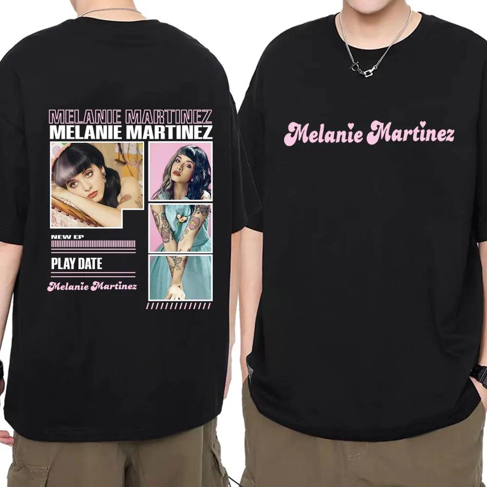 المغني ميلاني مارتينيز ألبوم 2025 الجرافيك تي شيرت الرجال النساء خمر الصيف فن البوب موضة تي شيرت قصير الأكمام تي شيرت غير رسمي