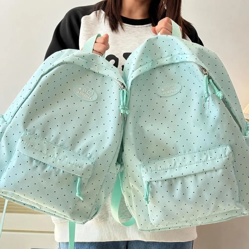 mochila-de-nylon-com-bolinhas-multi-bolsos-estilo-coreano-mochila-escolar-leve-de-grande-capacidade-para-estudantes