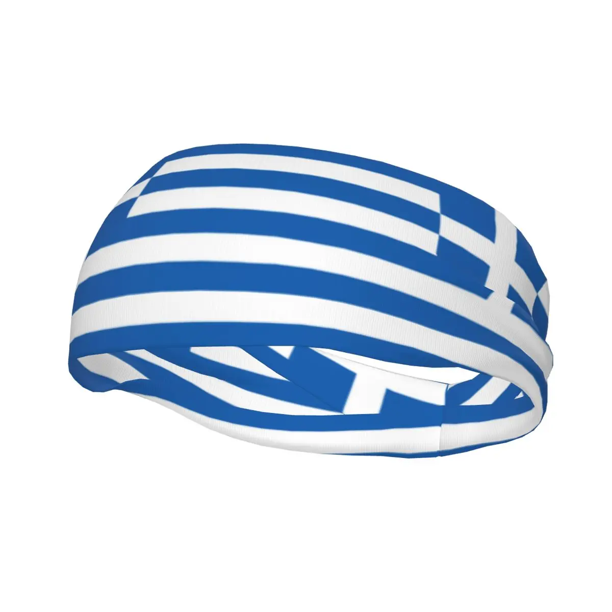 Fasce sportive personalizzate bandiera della grecia per donna uomo fascia elastica per il sudore da palestra traspirante