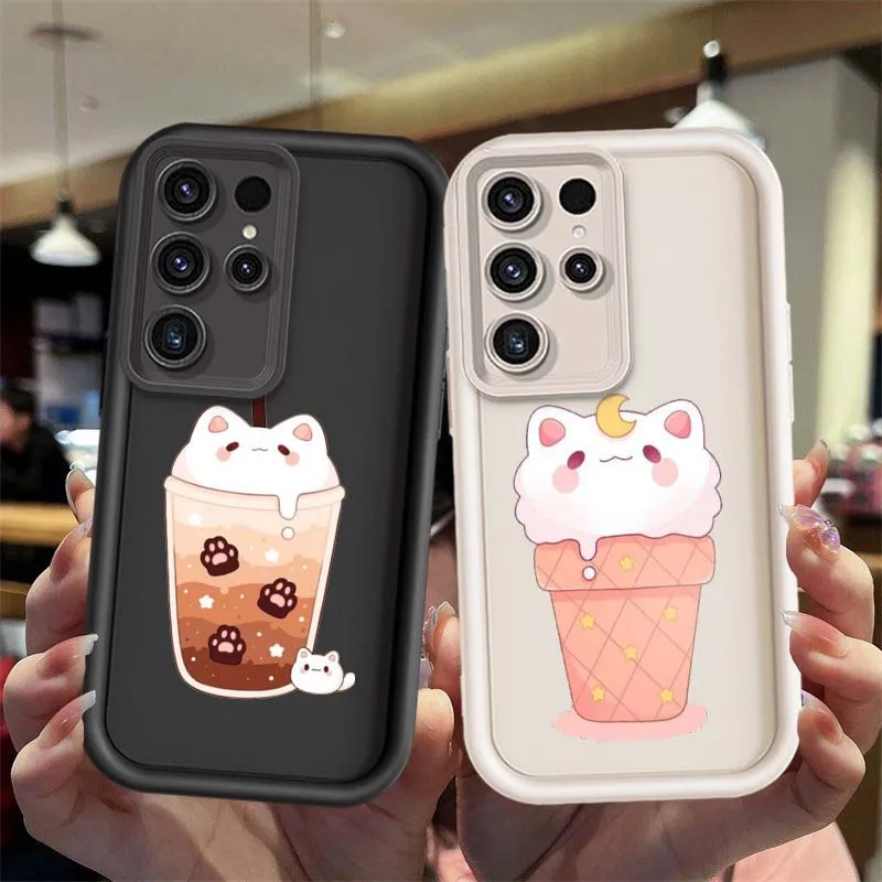 Cute Cartoon Creative Design For Samsung Galaxy S25 S24 S23 S22 S21 Ultra Lite Plus FE Eye Ladder Phone Case Cover