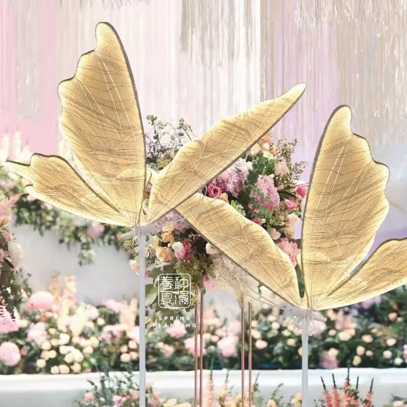 

Ins Metal butterfly Light Hall Stage Wedding Party Decoration Led Lamp butterfly LED Lights