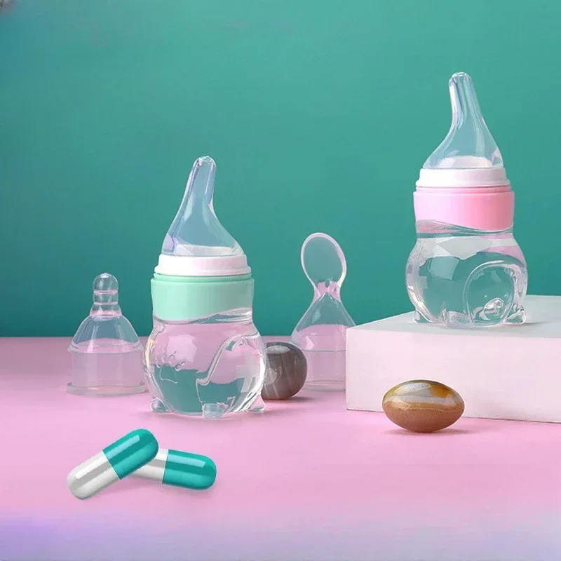 Baby Anti Choking Medicine Feeder Silicone Dropper with Duckbill Tip for Newborns 0-6m