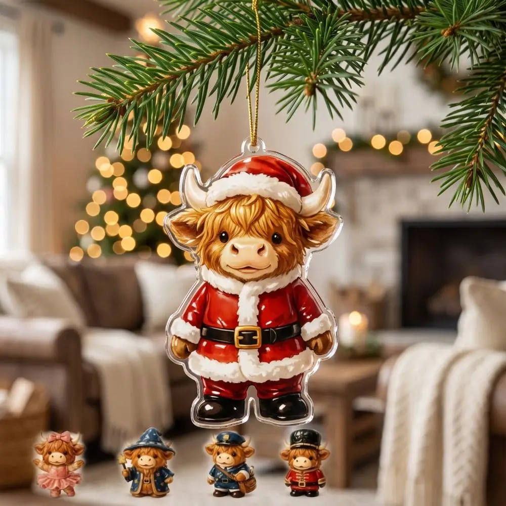 Gift 24 Days Countdown Advent Calendar Cute Design Ornaments Christmas Advent Calendar Highland Cow Advent Calendar Christmas