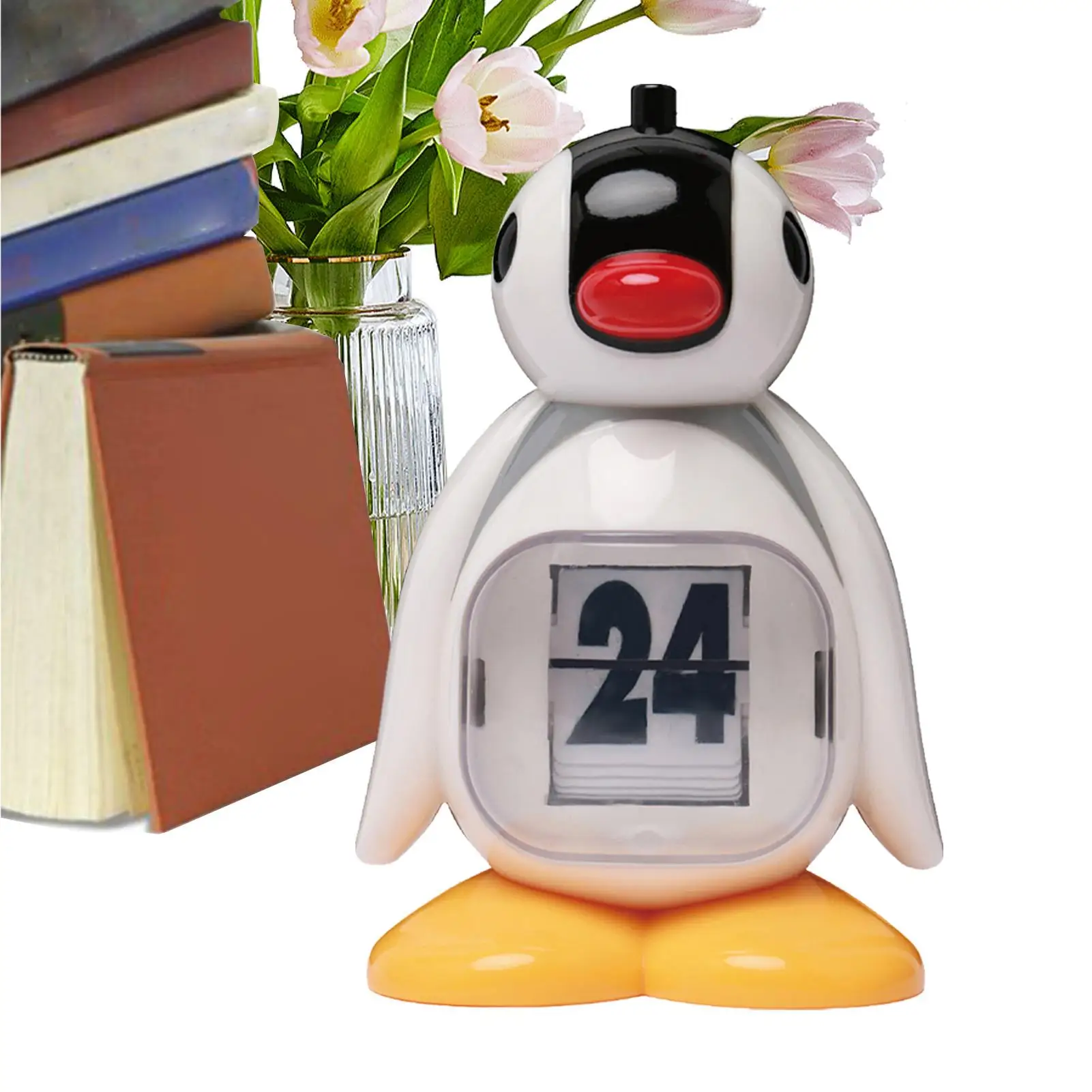 Penguin Desk Calendar Animal Decoration Pressing Perpetual Calendar Ornament Cute Retro style for Friends perfect gifts