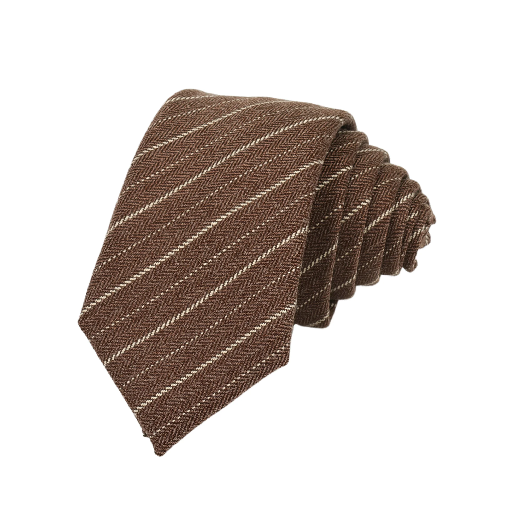 Baumwoll-Krawatten mit Karomuster für Herren und Damen, lässige weinrote gestreifte Krawatte für Hochzeiten, Partys, Jungen und Mädchen, schmale 6 cm Krawatte, Gravatas – Detail 17