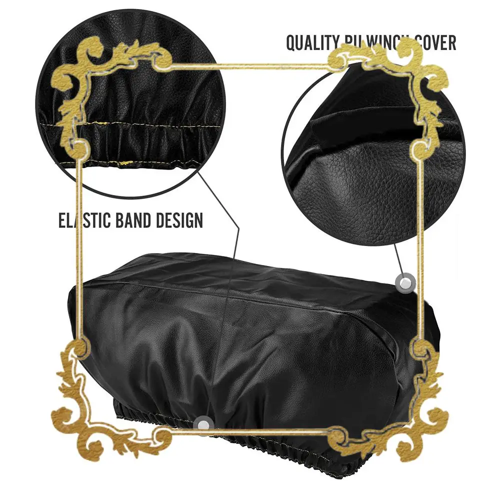 

Winch Cover Heavy Duty Waterproof Winch Protection Cover Dust-Proof Universal Winch Protective Cover For Up To 17500 Lbs