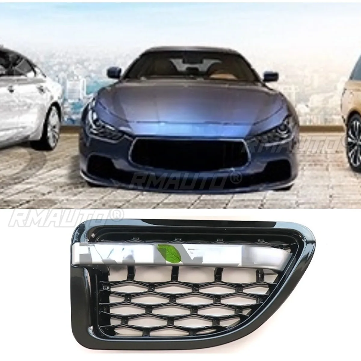 

Боковая накладка на воздуховыпускное отверстие в виде листьев, воздушная решетка, накладка на подбородок, комплект кузова для Range Rover Sport 2005-2009, автомобильные аксессуары