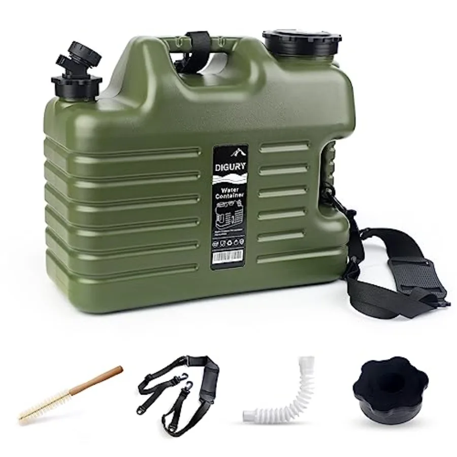 

5 Gallon Water Jug, Camping Water Container BPA Free Water Storage with Spigot No Leakage Portable Emergency Water Tank for Out