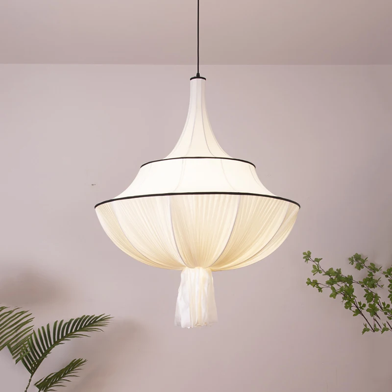 

Nordic Cloth Art Pendant Light Modern Designer Creative Chandeliers For Living Room Bedroom Lighting Restaurant Table Luminaires