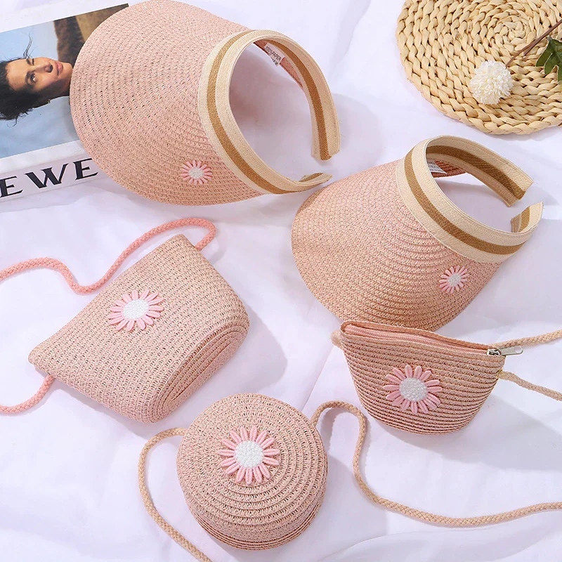 Round Straw Bag Women Woven Crossbody  For Ladies Cute Rattan Handmade Knitted Shoulder Bag Candy Color Small Handbag